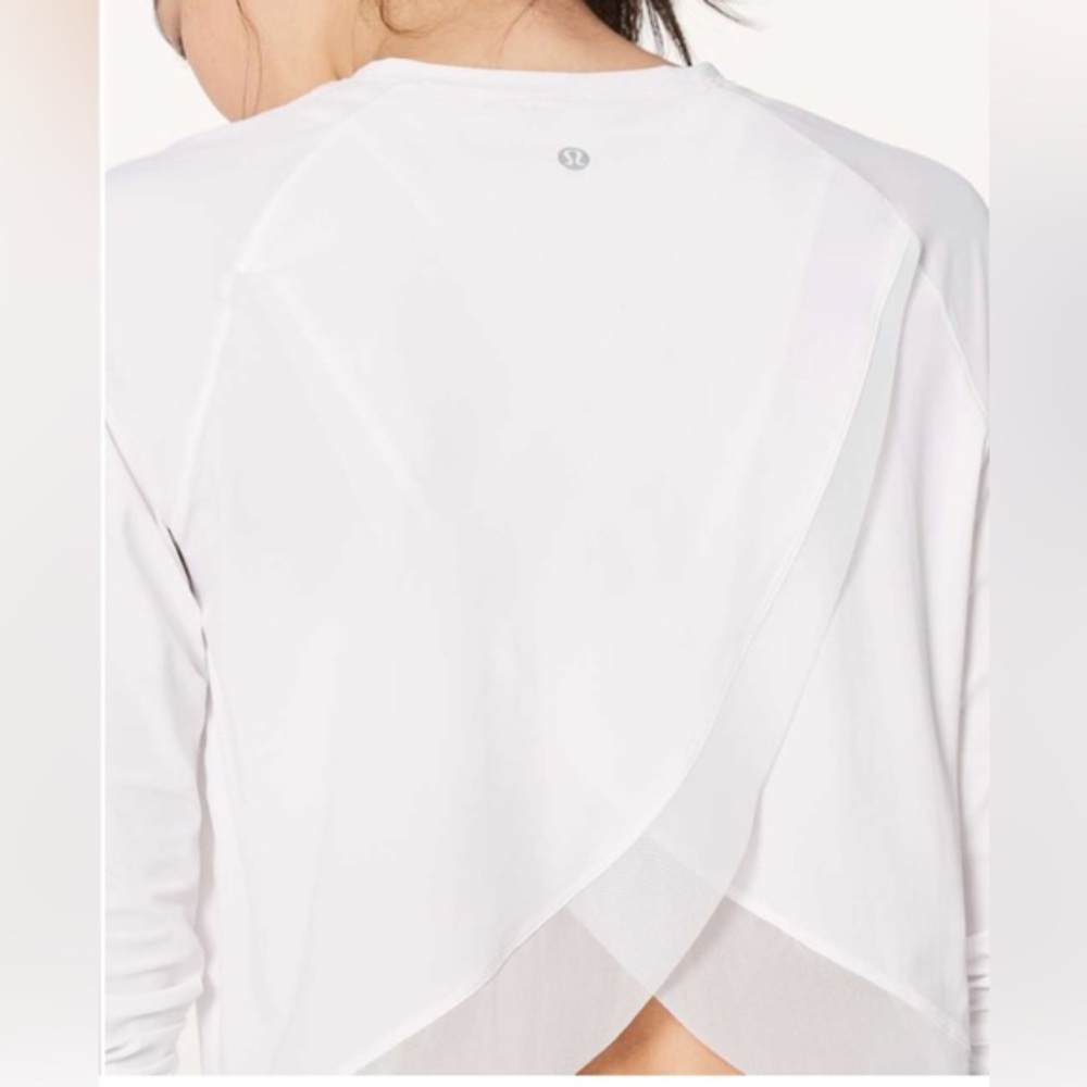 Lululemon Quick Pace Long Sleeve White Shirt XL